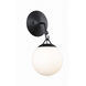 Orion 1 Light 6 inch Flat Black Wall Sconce Wall Light