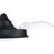 Union 42 inch Flat Black with Clear Acrylic Blades Fan, Hidden Blades