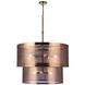 Mesh 9 Light 36 inch Satin Brass Pendant Ceiling Light