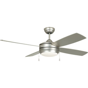 Laval 44 inch Brushed Satin Nickel with Brushed Nickel/Maple Blades Ceiling Fan