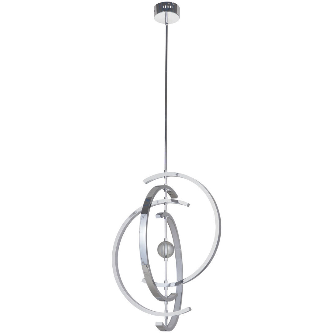 Anillo LED 21 inch Chrome Pendant Ceiling Light