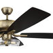 Pro Plus 101 52 inch Satin Brass with Black Walnut/Flat Black Blades Contractor Ceiling Fan