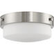 Oak Street 2 Light 13 inch Brushed Polished Nickel Flushmount Ceiling Light
