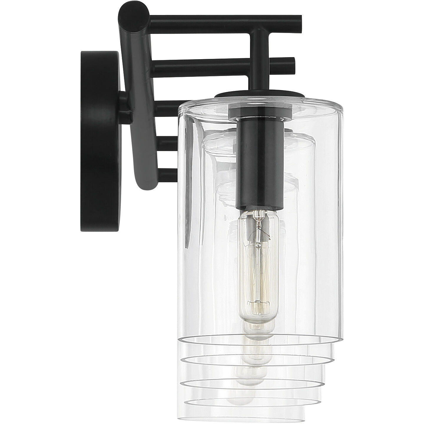 Hailie 5 Light 35 inch Flat Black Vanity Light Wall Light