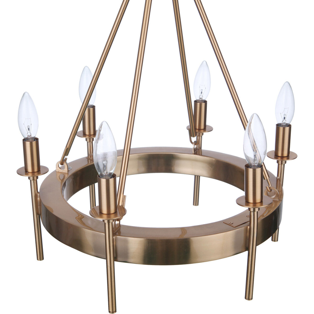 Larrson 6 Light 18 inch Satin Brass Chandelier Ceiling Light