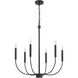 Traci 6 Light 26.38 inch Flat Black Chandelier Ceiling Light