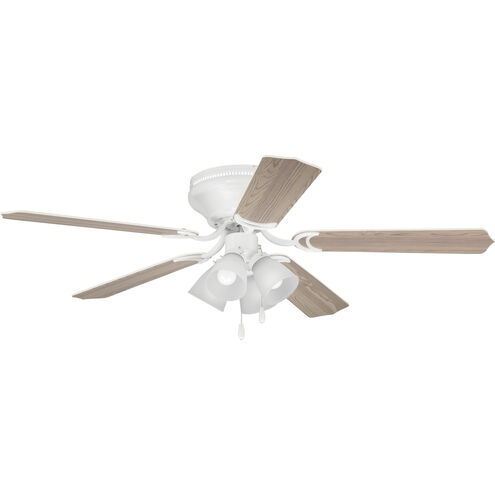 Brilliante 52 inch White with White/Washed Oak Blades Ceiling Fan