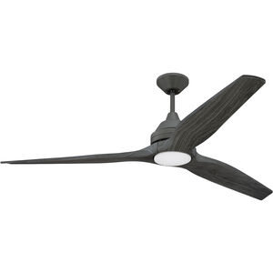 Limerick 60 inch Aged Galvanized with Greywood Blades Indoor/Outdoor Ceiling Fan in Grey Wood