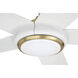 Frye 52 inch Satin Brass and White with White Blades Indoor Ceiling Fan