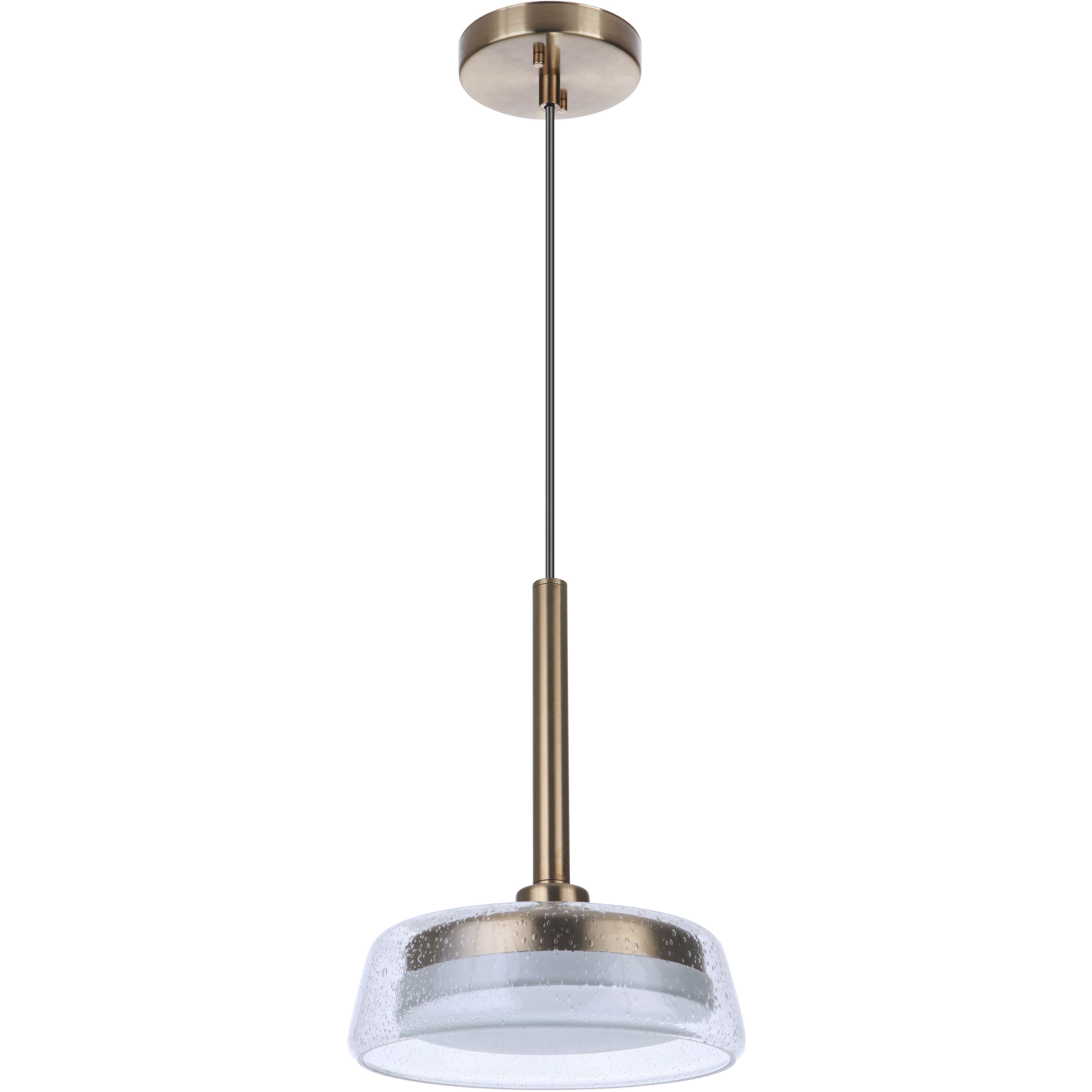 Centric LED 10 inch Satin Brass Pendant Ceiling Light