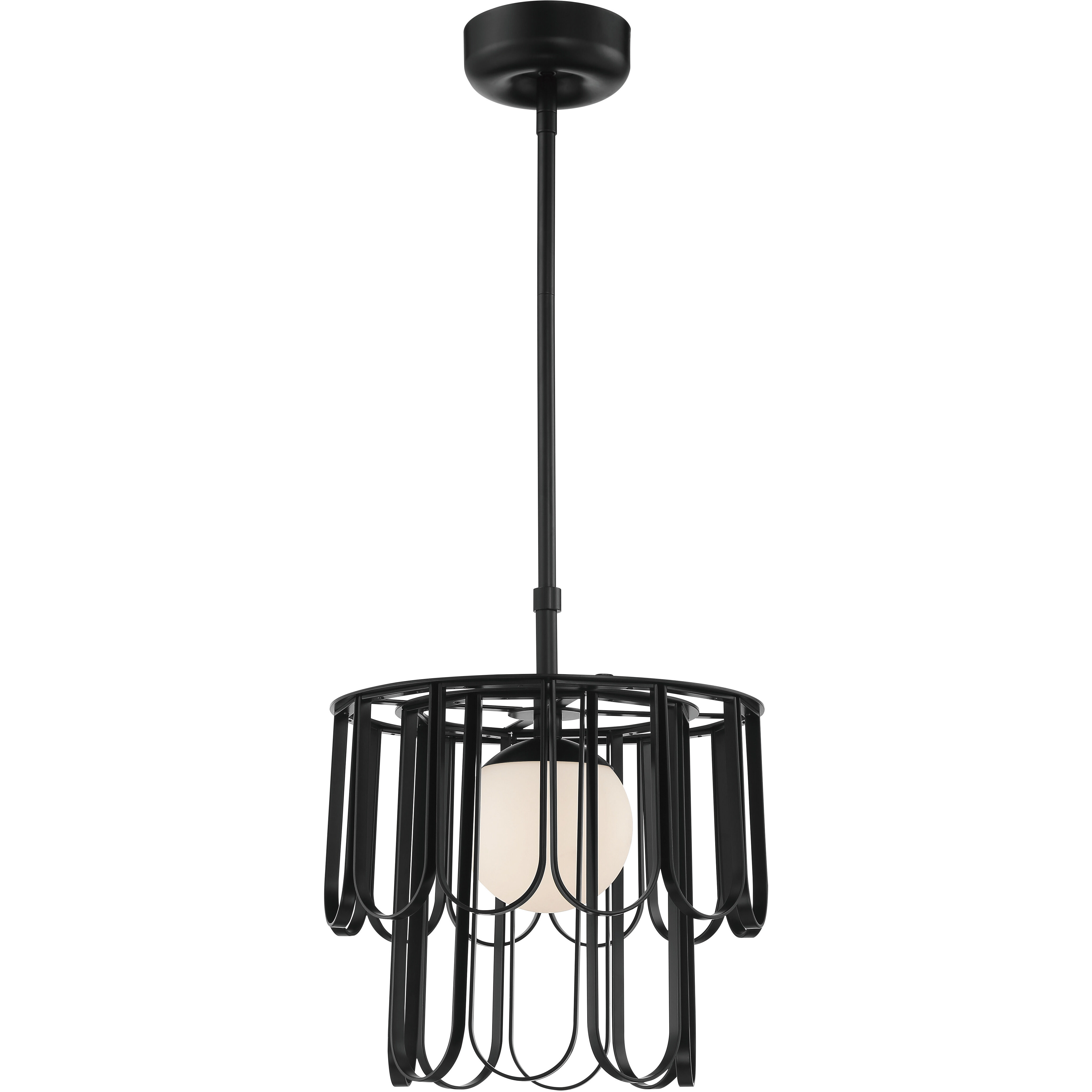 Melody 1 Light 15 inch Flat Black Pendant Ceiling Light