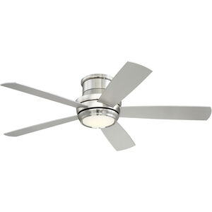 Tempo Hugger 52 inch Brushed Polished Nickel with Brushed Nickel/Maple Blades Ceiling Fan