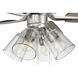 Pro Plus 104 52 inch Brushed Polished Nickel with Driftwood/Grey Walnut Blades Contractor Ceiling Fan