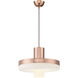 Bejamin LED 18.75 inch Mirrored Rose Gold Pendant Ceiling Light
