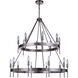 Larrson 18 Light 36 inch Brushed Polished Nickel Chandelier Ceiling Light