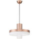 Bejamin LED 18.75 inch Mirrored Rose Gold Pendant Ceiling Light