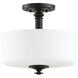 Neighborhood Dardyn 3 Light 13 inch Espresso Convertible Semi Flush Ceiling Light in White Frosted Glass, Convertible to Pendant