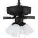 Pro Plus 114 52 inch Flat Black with Flat Black/Grey Wood Blades Contractor Ceiling Fan