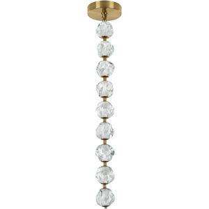 Jackie LED 8.3 inch Satin Brass Pendant Ceiling Light