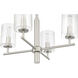 Hailie 4 Light 20 inch Satin Nickel Chandelier Ceiling Light