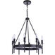 Larrson 8 Light 20.13 inch Flat Black Chandelier Ceiling Light