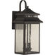 Crossbend 2 Light 19 inch Textured Black Outdoor Wall Mount in Textured Matte Black