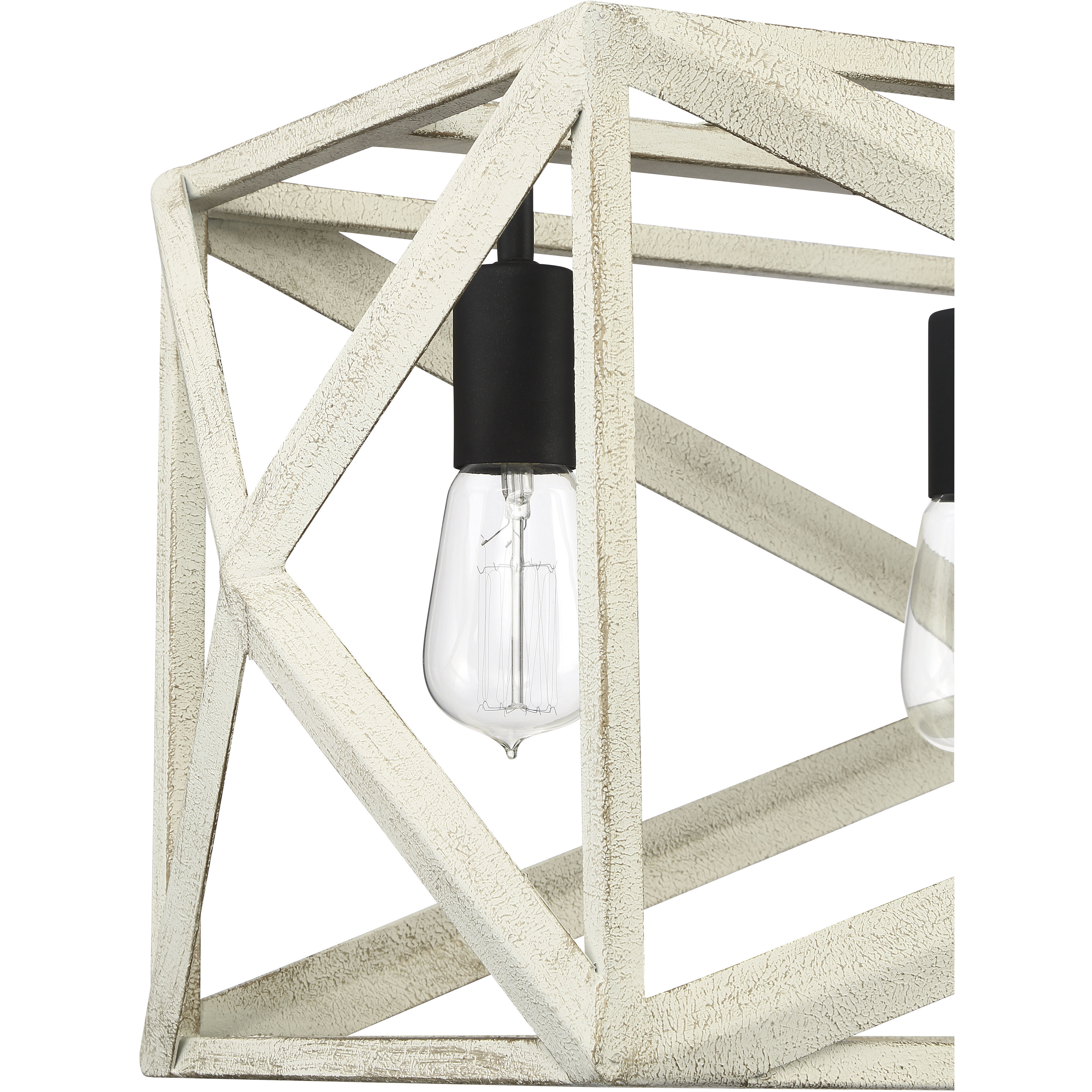 Hansel 5 Light 36 inch Cottage White/Espresso Island Light Ceiling Light