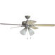 Twist N Click 52 inch Brushed Polished Nickel with Ash/Mahogany Blades Ceiling Fan