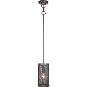 Blacksmith 1 Light 6 inch Matte Black Gilded Mini Pendant Ceiling Light
