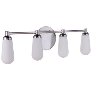 Riggs 4 Light 31 inch Brushed Polished Nickel and Polished Nickel Vanity Light Wall Light