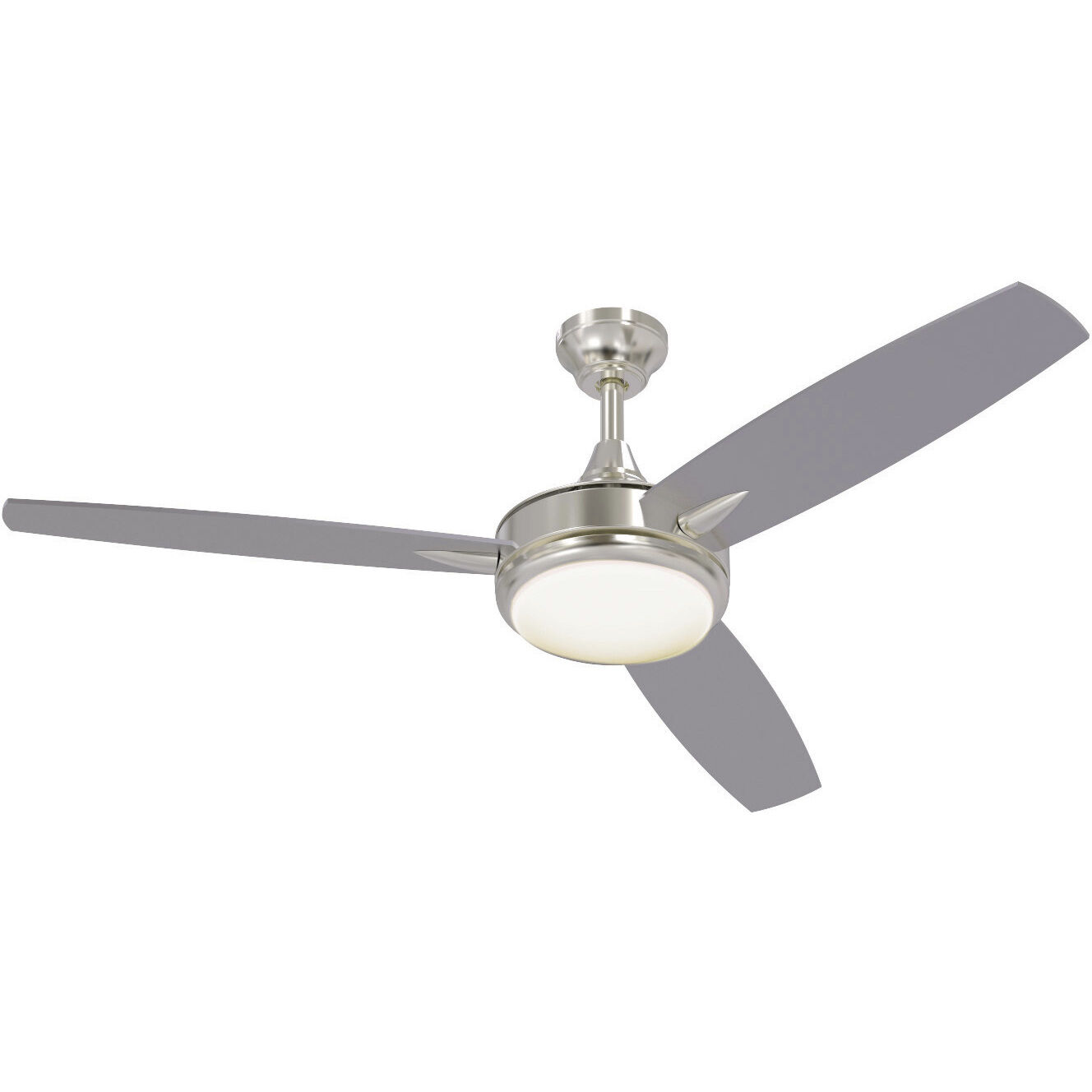 Targas 52 inch Brushed Polished Nickel with Brushed Nickel Blades Fan