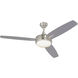 Targas 52 inch Brushed Polished Nickel with Brushed Nickel Blades Fan