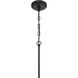 Pleated 4 Light 30 inch Flat Black Chandelier Ceiling Light