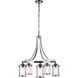 Elliot 5 Light 27 inch Brushed Polished Nickel Chandelier Ceiling Light