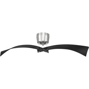Tern 52 inch Flat Black/Polished Nickel with Flat Black Blades Ceiling Fan (Blades Included) in Flat Black / Polished Nickel