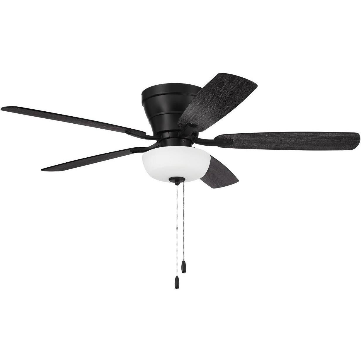 Wheeler 52 inch Flat Black with Flat Black/Greywood Blades Fan