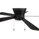 Merit 52 inch Flat Black with Flat Black/Greywood Blades Ceiling Fan