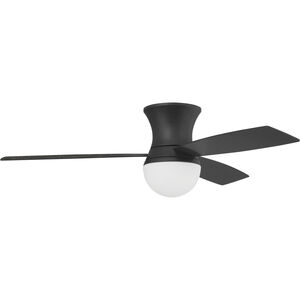 Daybreak 52 inch Flat Black with Flat Black/Greywood Blades Ceiling Fan, Flushmount