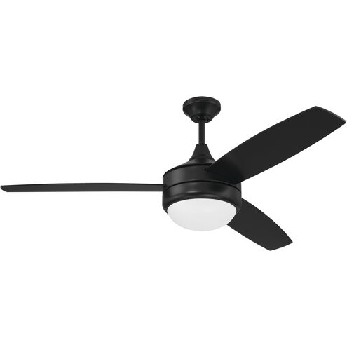 Phaze II 52 inch Flat Black with Flat Black/Greywood Blades Ceiling Fan (Blades Included), Contractor Fan