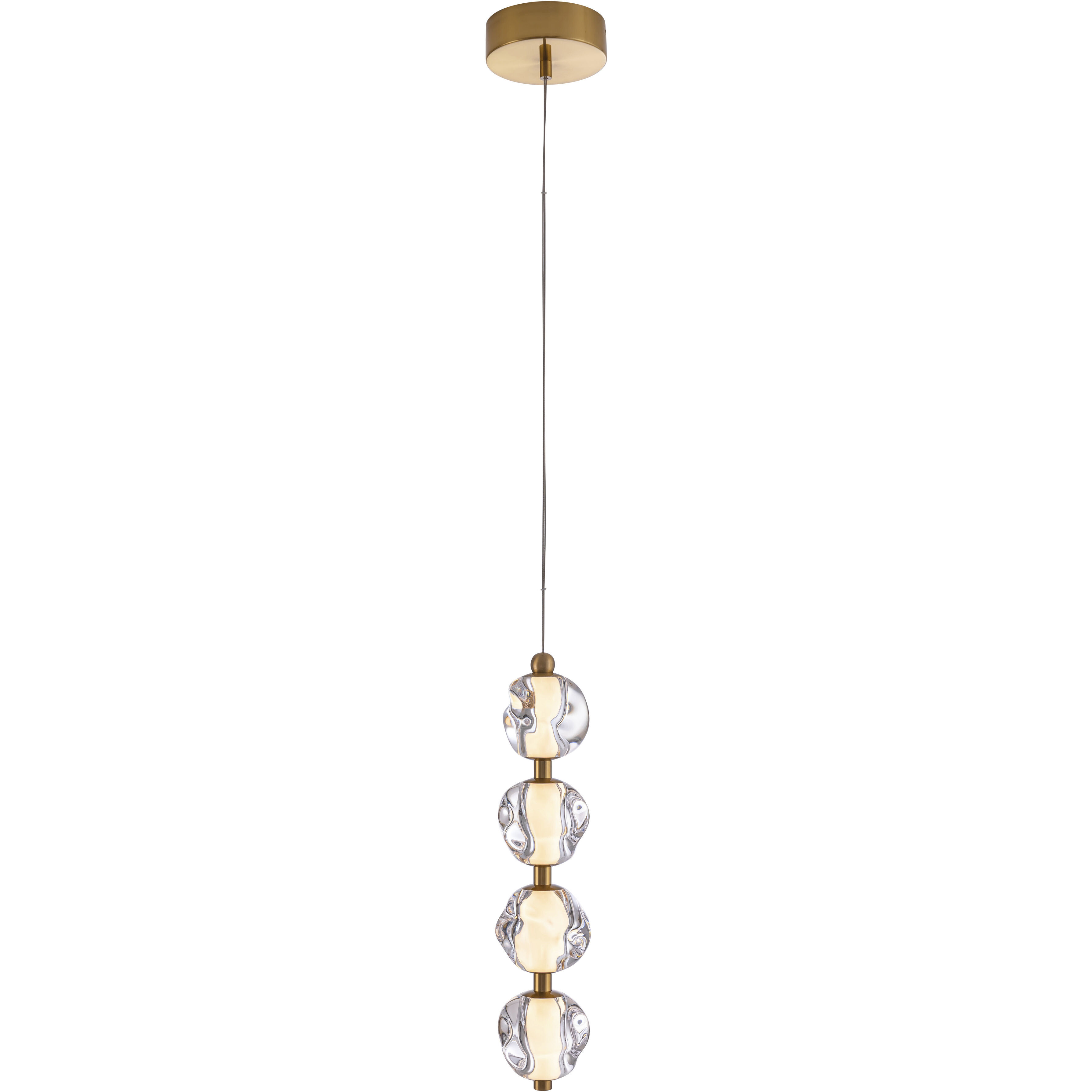 Jackie LED 6.3 inch Satin Brass Pendant Ceiling Light