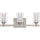 Neighborhood Celeste 3 Light 20 inch Brushed Polished Nickel Vanity Light Wall Light