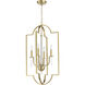 Fortuna 4 Light 19 inch Satin Brass Foyer Ceiling Light