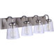 Elsa 4 Light 31 inch Brushed Polished Nickel Vanity Light Wall Light