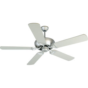 Leeward 52 inch Brushed Satin Nickel with Outdoor Brushed Nickel Blades Indoor/Outdoor Ceiling Fan in Light Kit Sold Separately, Outdoor Plus Brushed Nickel