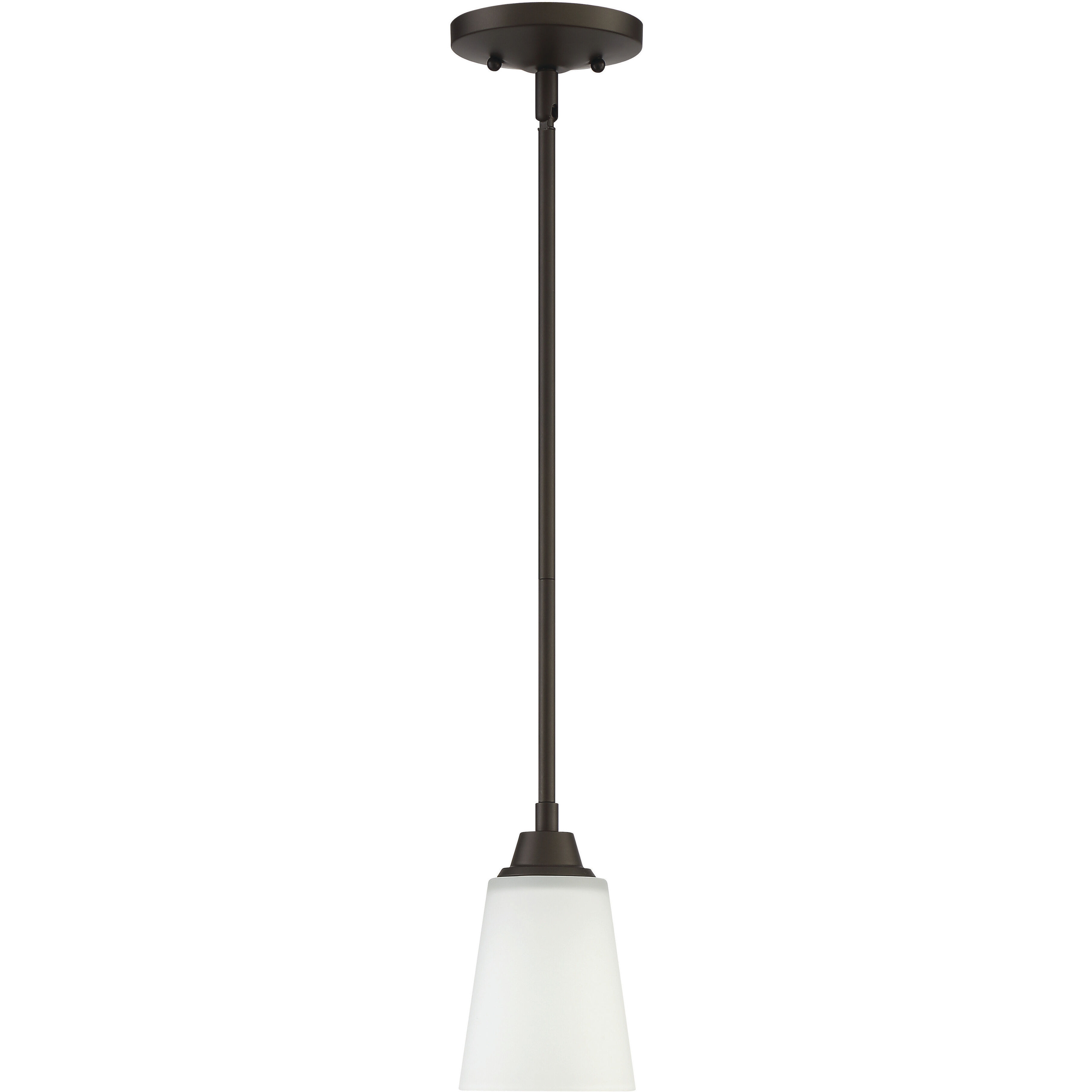 Neighborhood Grace 1 Light 5 inch Espresso Mini Pendant Ceiling Light in White Frosted Glass, Jeremiah