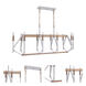 The Reserve Island Light Ceiling Light in Matte White/Satin Brass