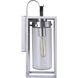 Neo 1 Light 14 inch Satin Aluminum Outdoor Wall Lantern