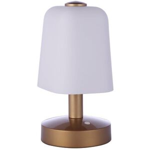 Rechargable Portable 9 inch 5.00 watt Painted Satin Brass Table Lamp Portable Light