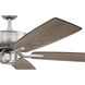 Pro Plus 52 inch Brushed Polished Nickel with Driftwood/Grey Walnut Blades Contractor Ceiling Fan