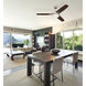 Targas 52 inch Brushed Polished Nickel with Dark Oak/Walnut Blades Fan in Walnut/Dark Oak